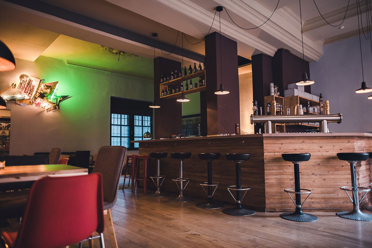 View of bar focus on the counter